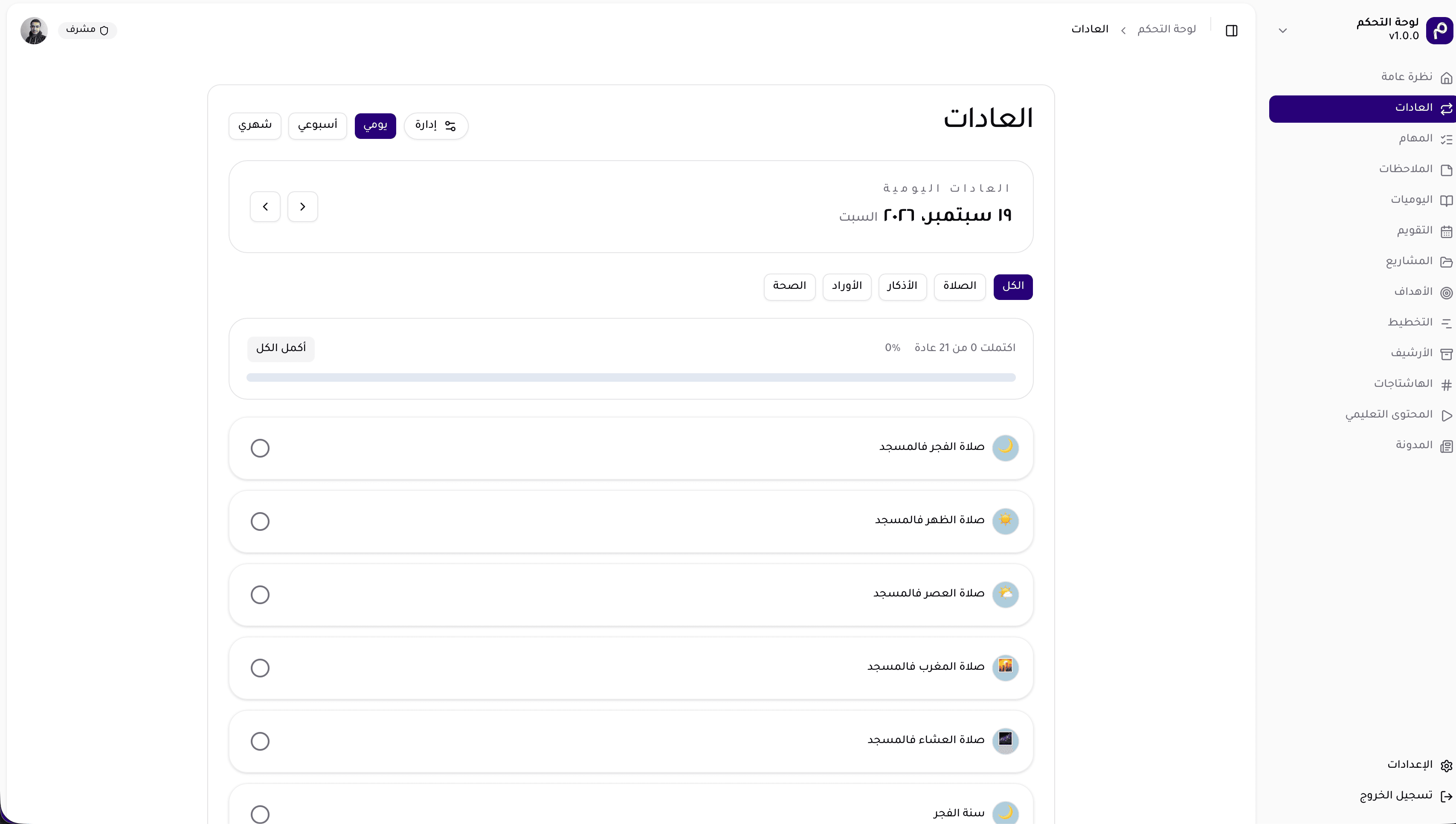 Habits Tracking